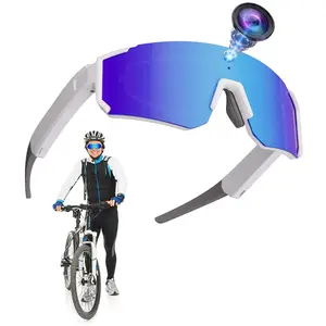 AI Sport Smart Glasses with Camera, 8MP HD Video Recording Sport Glasses, 4GB Memory Build-in (No SD Card Needed), Build-in Myopia Inner Frame,Bluetooth Call ,Music Control ,AI Translation, 260Mah Battery, IP64 Waterproof