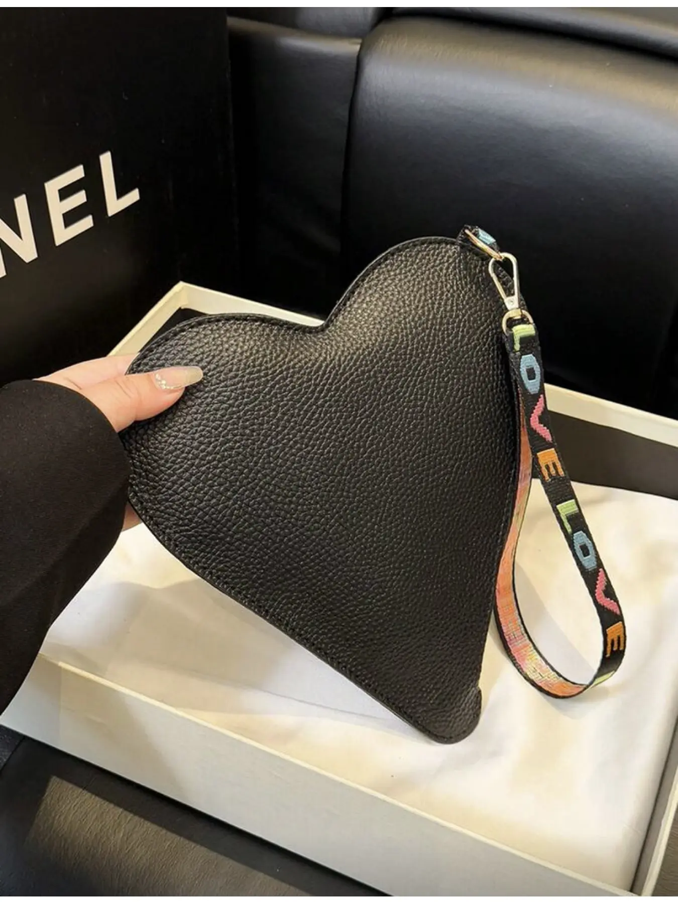Women's Fashion Personalized Heart Shaped Solid Color PU Leather Mini Handbag Elegant Coin Wallet Retro Daily Work Commuter Wallet Handbag Chic Handbag Vintage Chic Purse