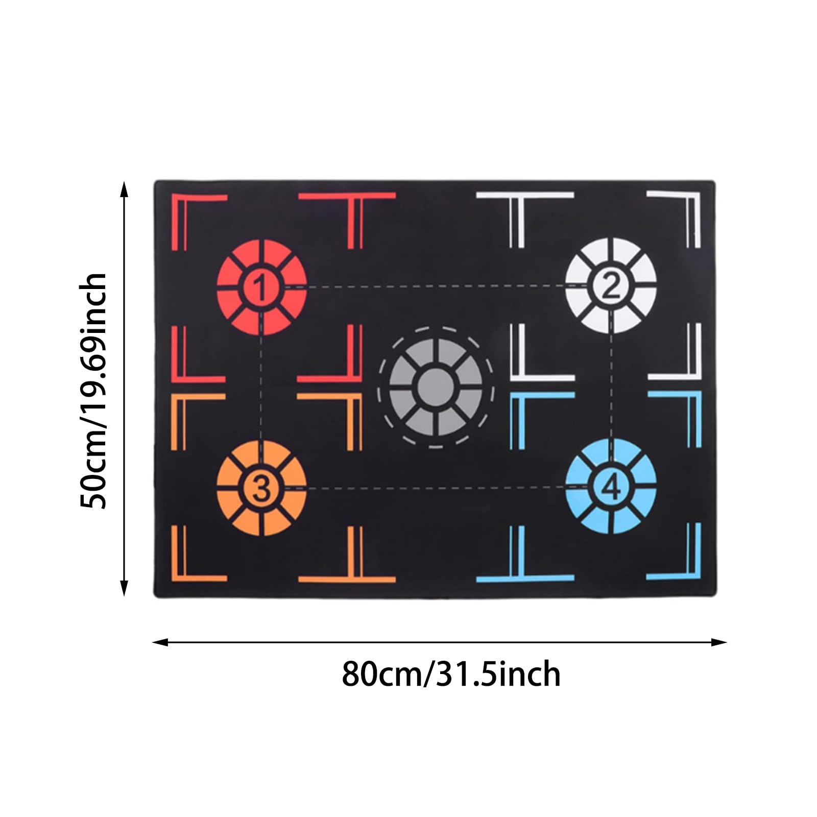 Basketball Footwork Training Mat Agility Footstep Training Mat with Noise Reduction and Anti Slip Design Improve Dribbling and Circling Skills Silent Practice Mat