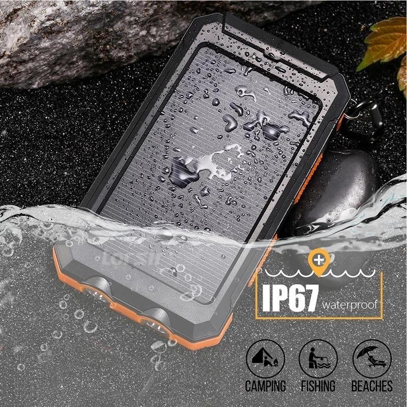 10000 mAh Portable Solar Power Bank with Solar Panels, Solar Powered Charger with Dual LED Flashlights, Power Bank for Travel, Camping, Travel Gadgets, Solar Cell Powered #GLOBAL PICKS 10000 mAh Portable Solar Power Bank with Solar Panels, Solar Powered Charger with Dual LED Flashlights, Power Bank for Travel, Camping, Travel Gadgets, Solar Cell Powered #GLOBAL PICKS