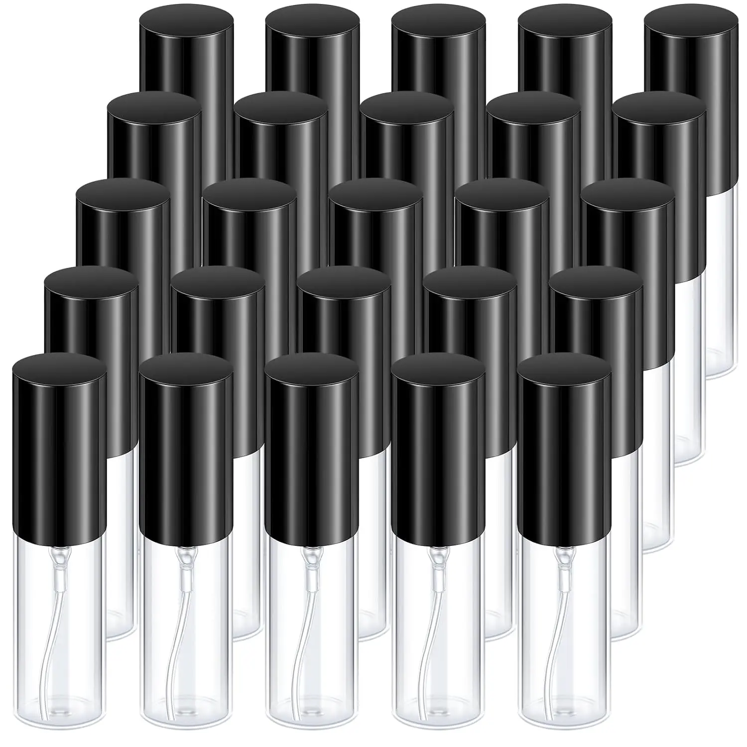YFMHKYinder 25pcs 5ml Perfume Bottle Empty (Black)
