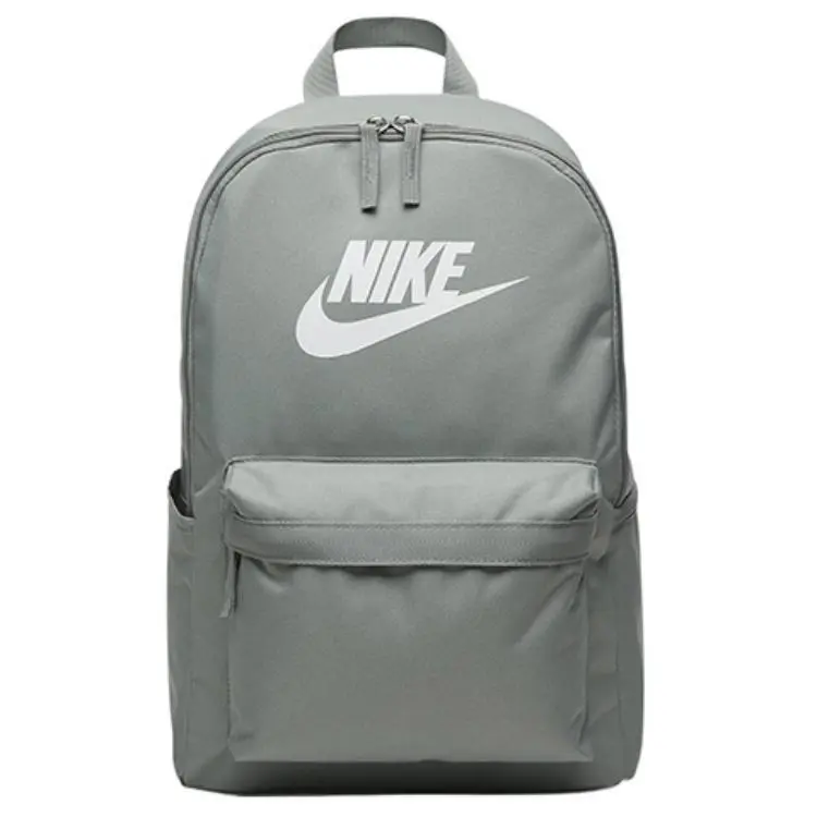 Nike Heritage Logo Fabric Backpack for Men and Women, Casual Style in Mica Green