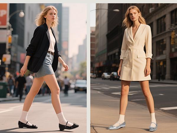 Athlefit Women's Mary Jane Flats Dressy Comfortable Square Toe Ballet Flats Shoes with Buckle Strap Footwear Girl