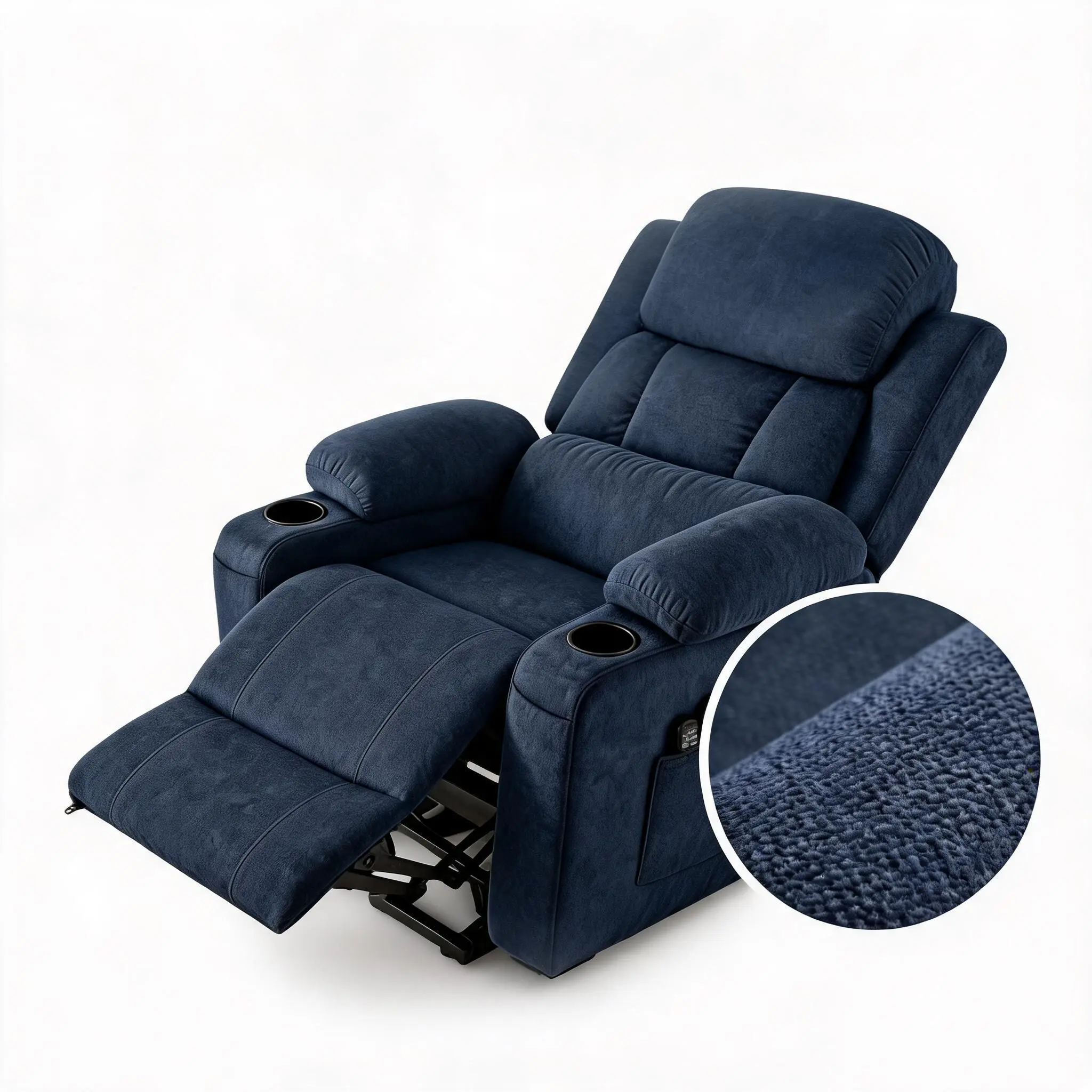 Oversized Power Lift Recliner Chair with Heat & Massage – Large Electric Lift Recliner for Elderly & Mobility Impaired, with 2 Cup Holders & USB Port for Living Room