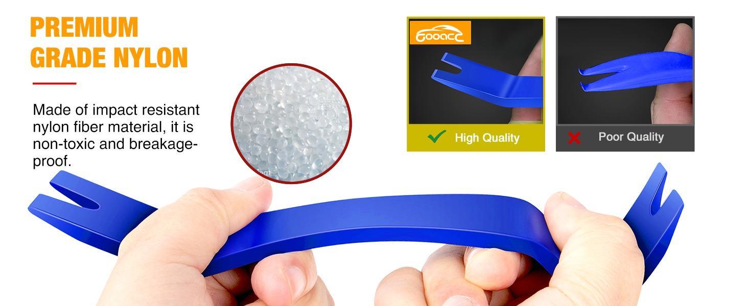 GOOACC 238Pcs Trim Removal Tool, Auto Push Pin Bumper Retainer Clip Set Fastener Terminal Remover Tool Adhesive Cable Clips Pry Kit Car Panel Radio Removal Auto Clip Pliers