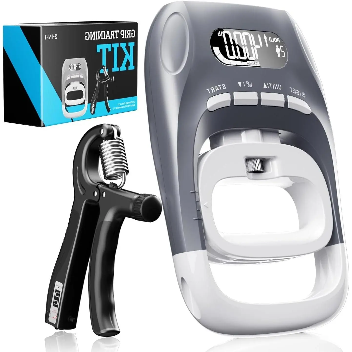 Digital Hand Dynamometer Grip Strength Tester - 400lbs/180kg Adjustable Hand Gripper with Electronic Display for Rehab, Fitness and Home GymGift