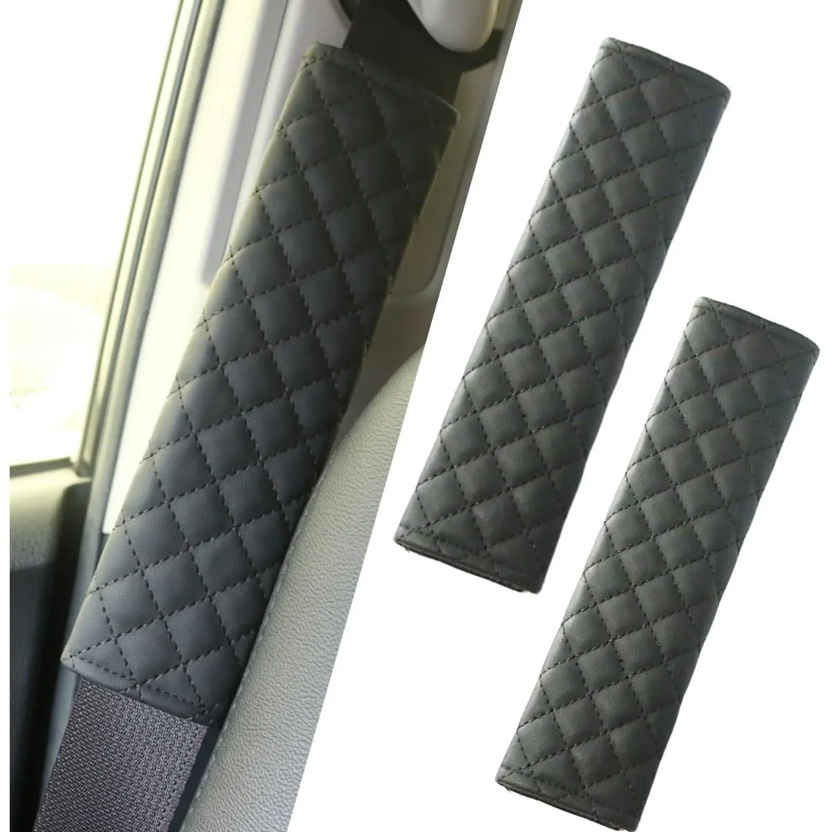2 count  Seat Belt Cover Pad Cushions Comfortable Driving Interior Accessories for  SUV  Tractor Golf Cart UTV ( )