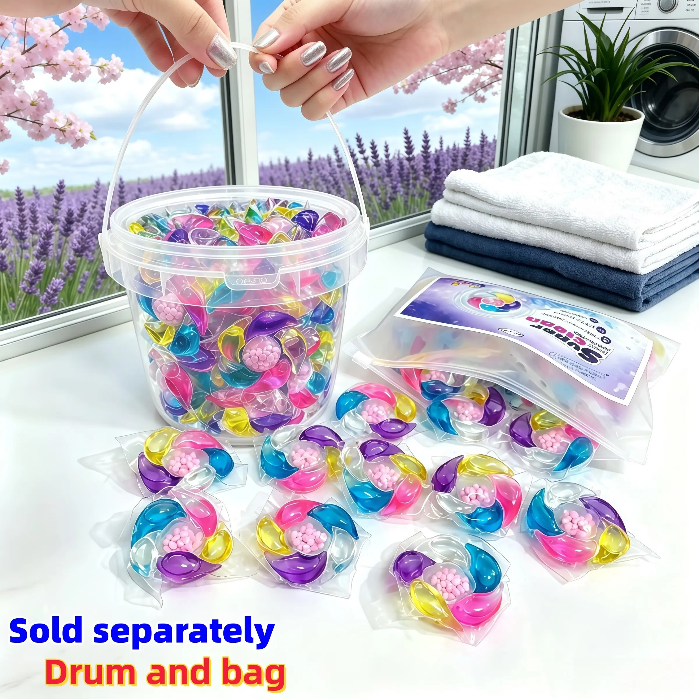 6-In-1 Laundry Pods, 650g Bucket, Multi-Functional Washing Balls, Softening & Odor Removal, Various Laundry Needs, Home or Travel Use, Convenient Packaging