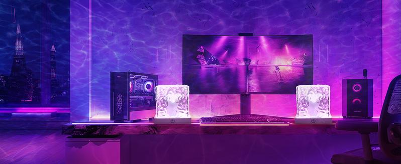 Rechargeable Shower Light No Wiring, 16 Color Changeable Ocean Wave Projector Light, Dimmable Waterproof Shower Lamp with Remote, Rotating Flame Water Ripple Lamp for Shower, Bathroom, Bedroom Decor