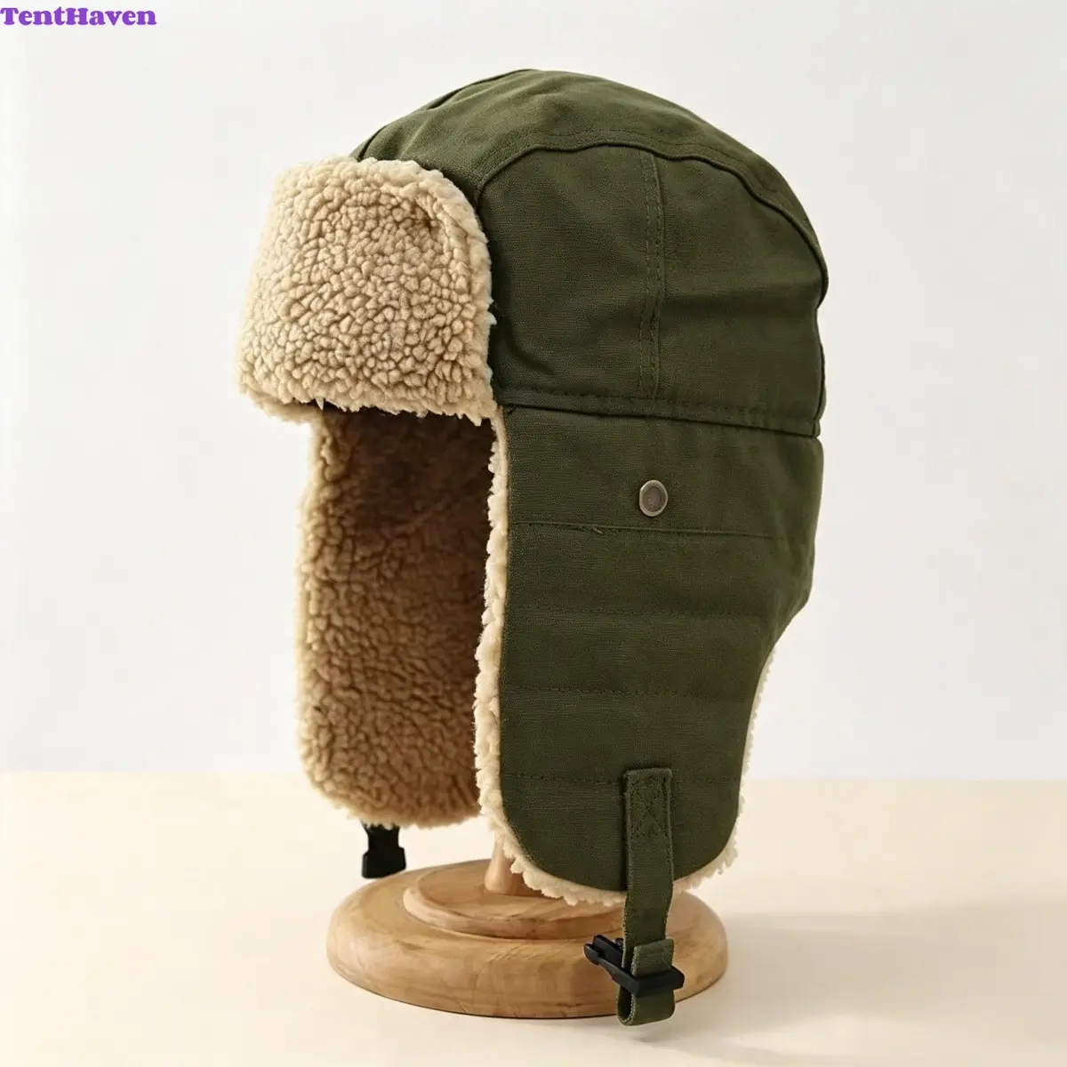 Unisex Vintage Aviator Trapper Hat - Detachable Motorcycle Goggles, Fleece-Lined, Windproof Earflaps, Full Head Coverage Winter Bomber Hat For Outdoor Riding, Skiing