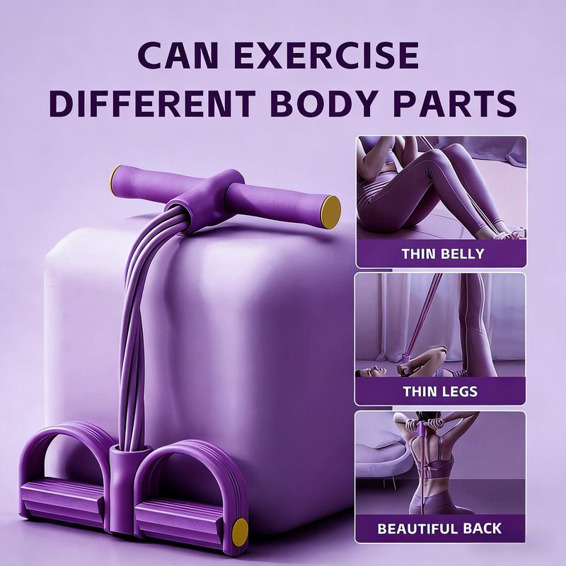 Multifunction Pedal Resistance Trainer with 6 Tubes – Stronger Resistance for Effective Training, Portable Foot Pedal Exerciser for Full-Body Home Workout, Stretching & Fitness Training, exercise belly and arm fat, exercise vest line