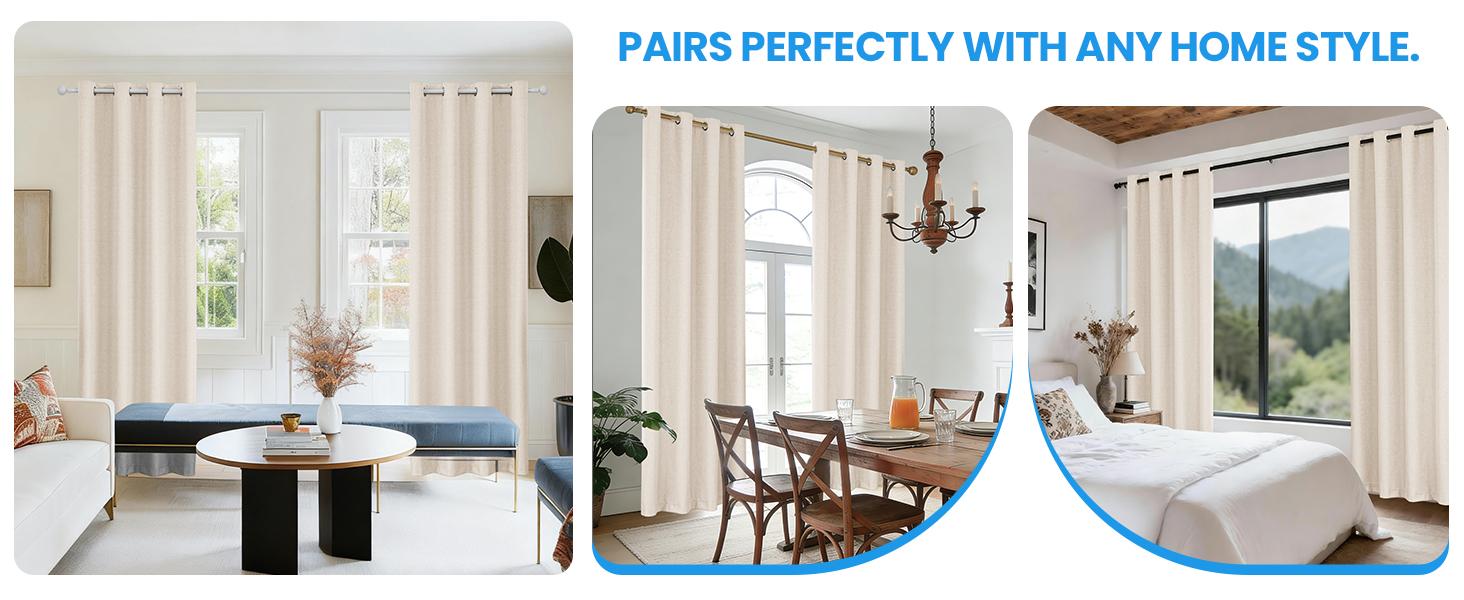 100% Blackout Curtains for Bedroom, Black Out Curtains 96 Inch Long, Room Darkening Curtains for Living Room, Long Grommets Drapes, Thermal Curtains(2 Panels, Beige) 100% Blackout Curtains for Bedroom, Black Out Curtains 96 Inch Long, Room Darkening Curtains for Living Room, Long Grommets Drapes, Thermal Curtains(2 Panels, Beige)