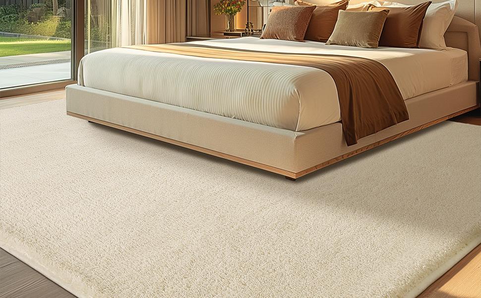 FAMVAL Large Size Plush Rugs Big Fluffy Area Rug Non-slip Soft Shaggy Ultra-comfortable Cool Carpet Mats for Living room Bedroom Nursery Home Decor Milky White Christmas gifts FAMVAL Large Size Plush Rugs Big Fluffy Area Rug Non-slip Soft Shaggy Ultra-comfortable Cool Carpet Mats for Living room Bedroom Nursery Home Decor Milky White Christmas gifts