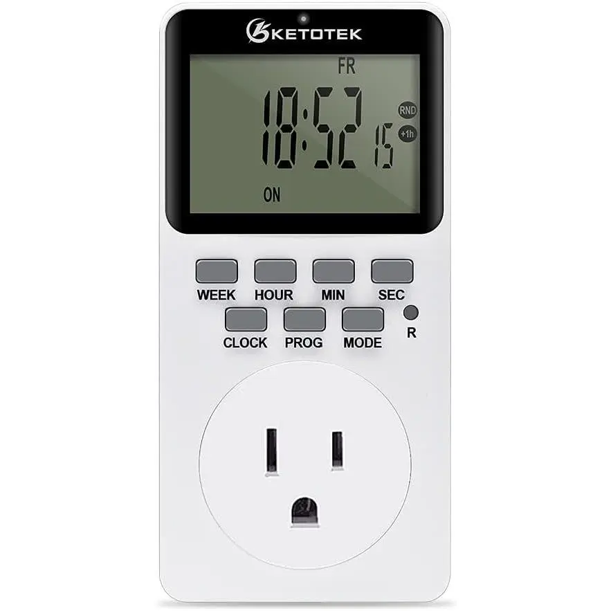 Digital Plug-in Timer Outlet Socket 20 On/Off Programmable Timer Switch