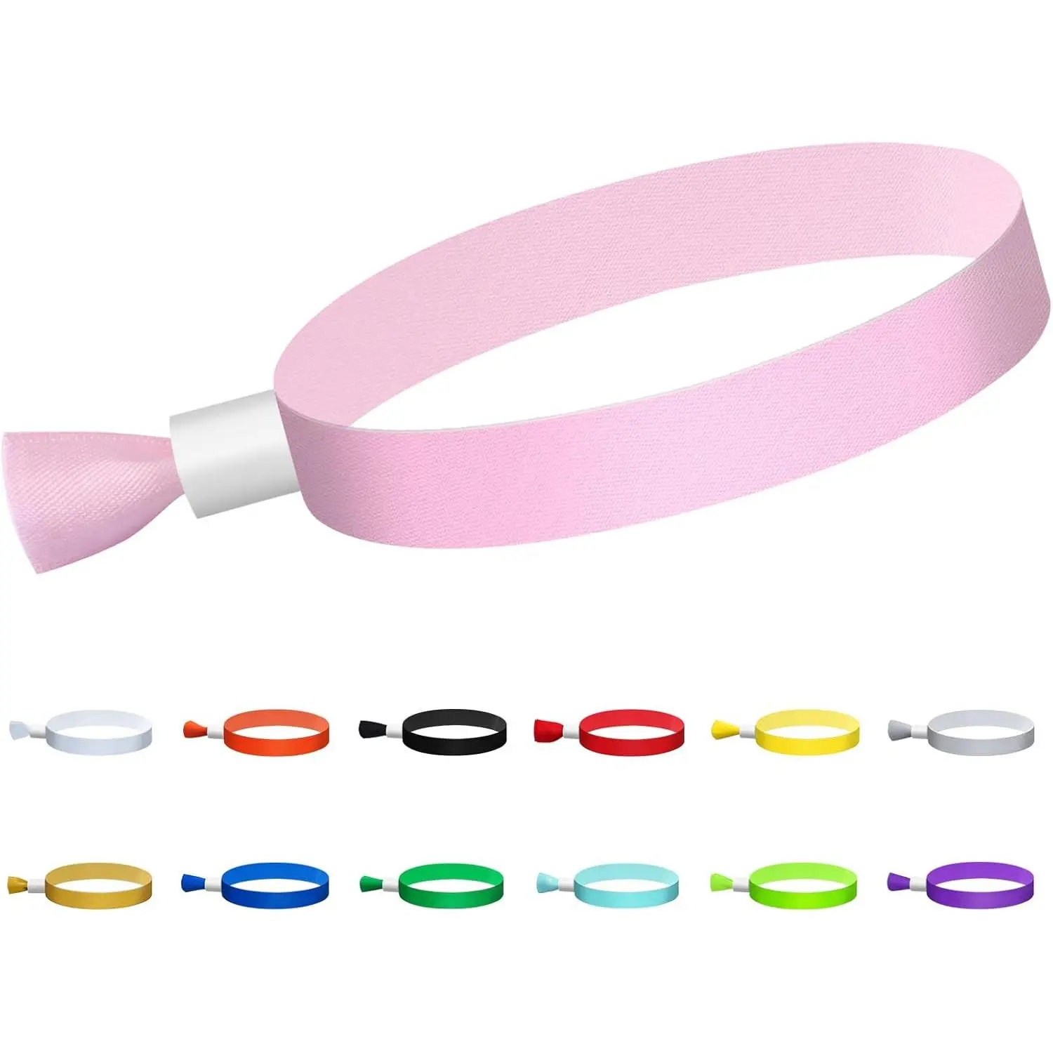 Feteband100 Pcs Cloth Wristbands, Disposable Wristbands for Parties( ) | WristBands for Events, event wristbands, fabric wristbands,Ribbon wristbands,Lightweight Concert Wrist Strap for Activities