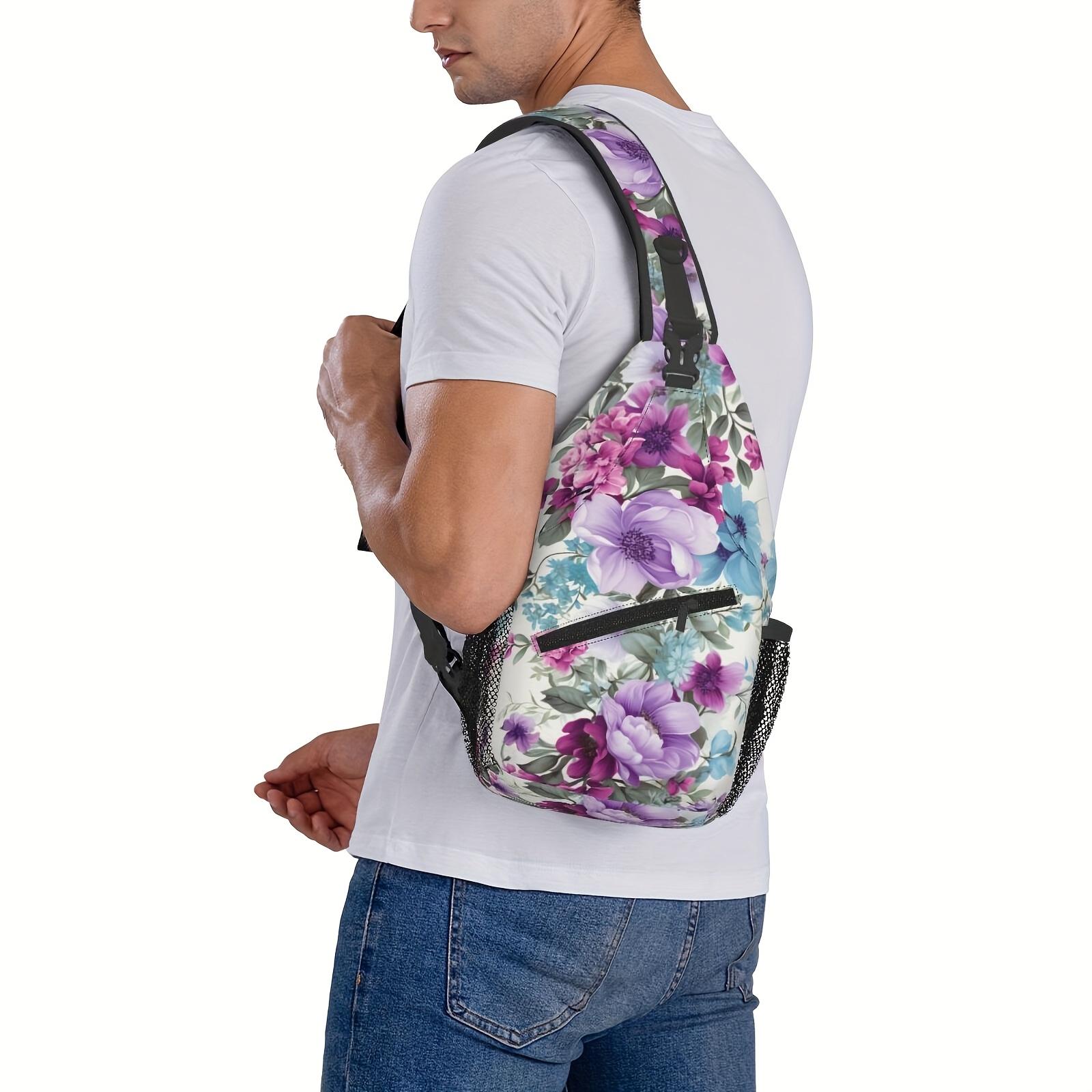 Crossbody Chest  Hiking Blooming Flowers Shoulder  Folding Large Capacity Fashion Durable Can Be Used For Shopping, Work, Leisure Travel Beach  Fishing  Travel Accessories Must Have  For School Back To School Christmas Gifts bag backpack