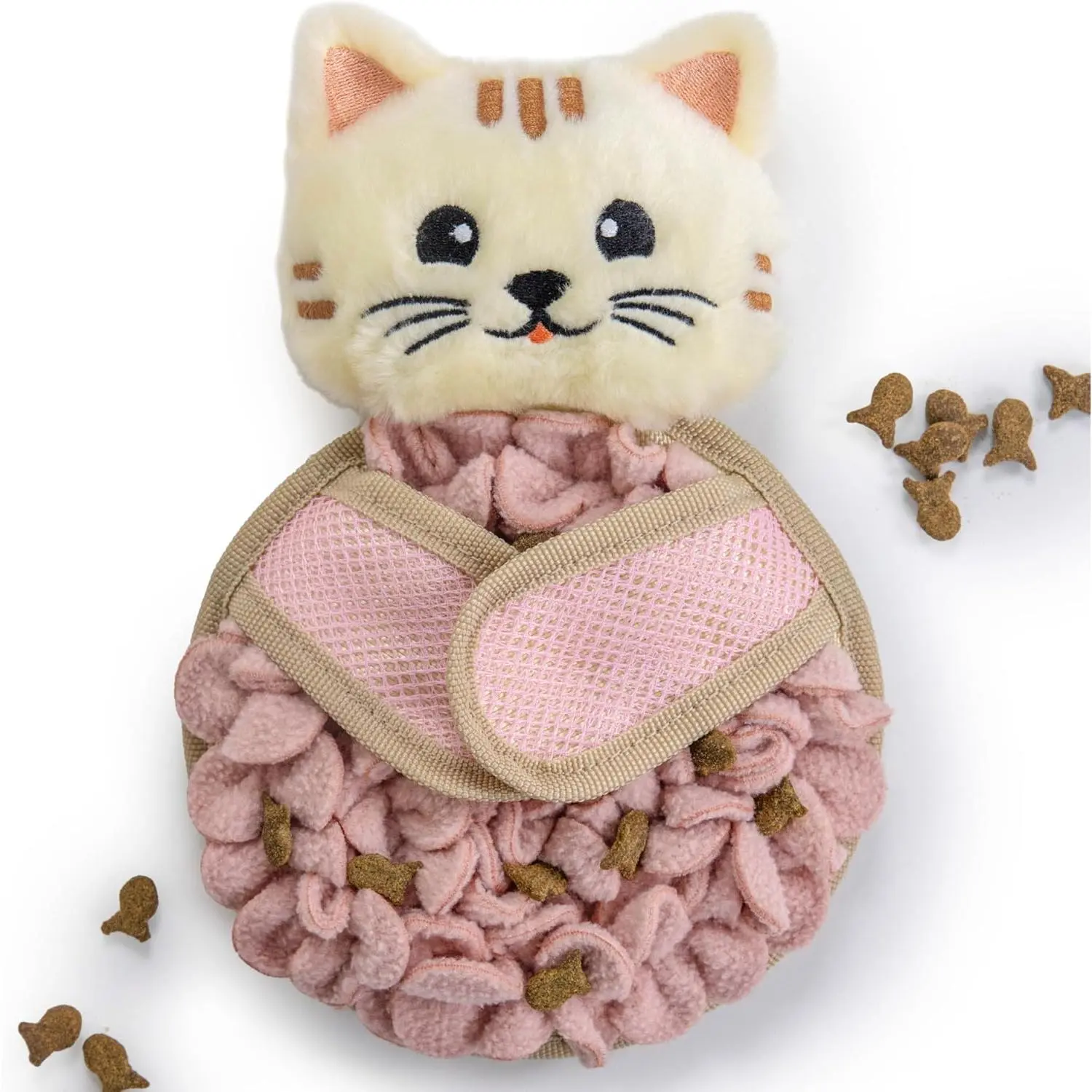 Snuffle Mat for Cats - Interactive Foraging Toy with Hidden Treats, Non-Slip Base, and Hunting Stimulation for Mental and Physical Activity, 8.7" x 6"