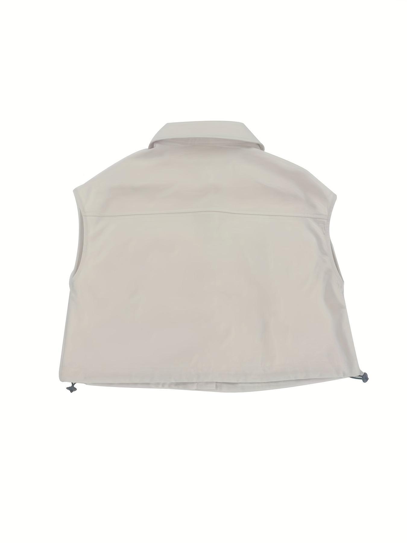 Women's Solid Button Front Tank Top & Cargo Pants, Pockets, Casual Fashion Cozy Two-piece Set for Daily Outdoor Wear, Ladies Clothes for Summer