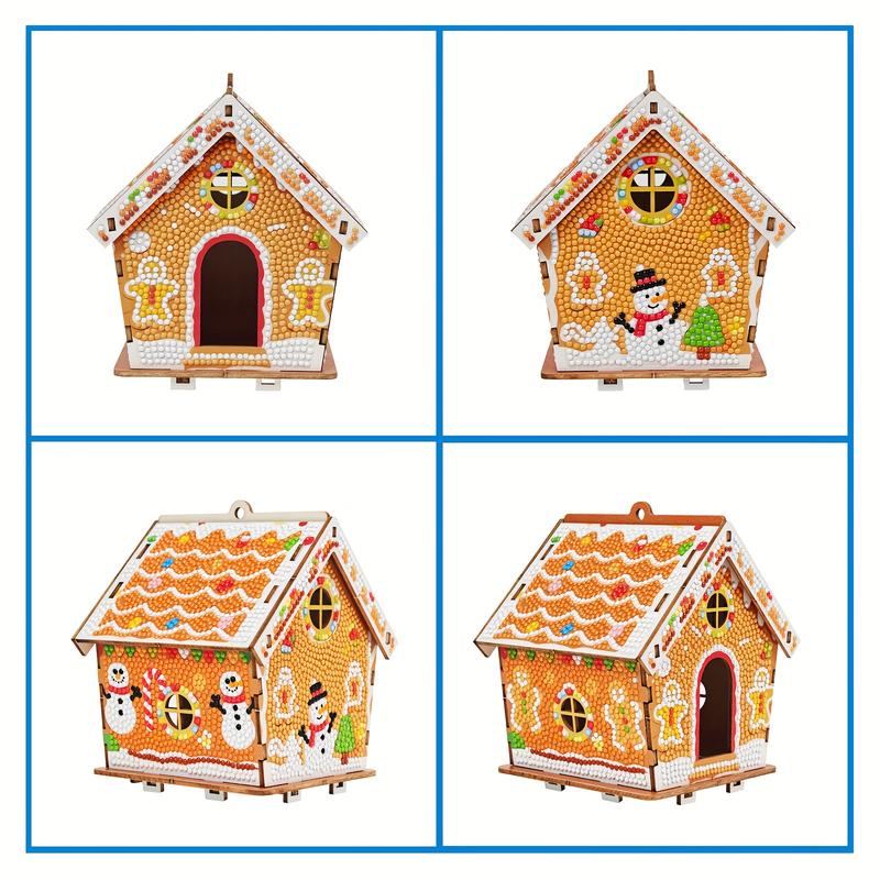 DIY Wooden Jigsaw Puzzle Christmas Gingerbread House | 3D Diamond Art Kit | Detailed Diamond Art, Seasonal Craft Project | Desktop Christmas Festive Decor | DIY for Adults, Gift for Craft Enthusiasts/Christmas Shoppers | Handmade Holiday Gift DIY Wooden Jigsaw Puzzle Christmas Gingerbread House | 3D Diamond Art Kit | Detailed Diamond Art, Seasonal Craft Project | Desktop Christmas Festive Decor | DIY for Adults, Gift for Craft Enthusiasts/Christmas Shoppers | Handmade Holiday Gift