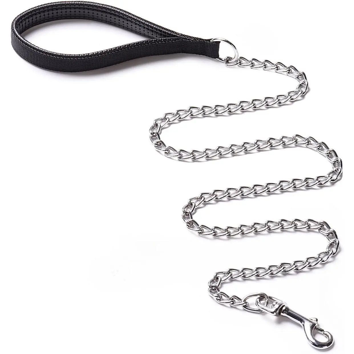 Heavy Duty Dog Leash,Metal Dog Chain Leash with Padded Handle for Large & Medium Size Dogs (6 ft. x 3.0 mm (25-120 lbs.))