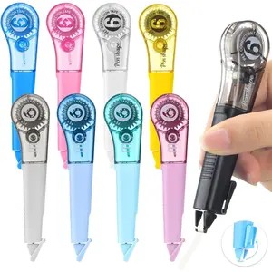 9 Pack Correction Tape Pens 1/5" X 236", 9 Color Correction Tape, Comfortable Pen Shape, Easy to Use Applicator for Instant Correction, Suitable for Students School Office Supplies