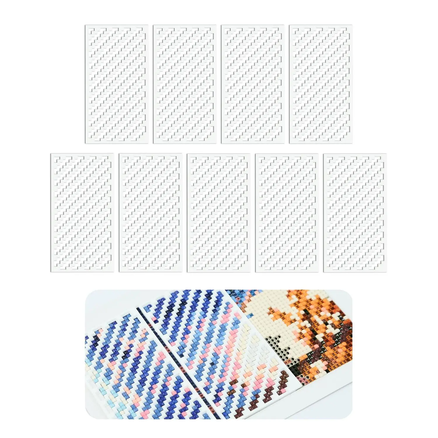 Painting Zigzag Rulers, 9 count Tools for Square Kits | 9 count  art tools and accessories for beginners. fits square kits for adults, keeps drills aligned for easy placement.