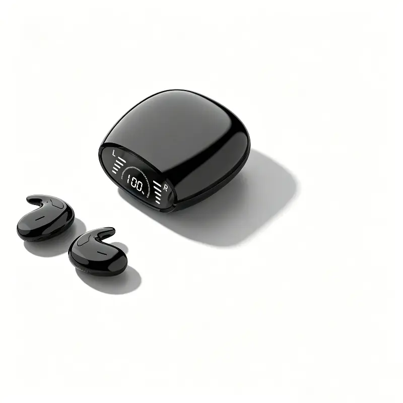 Ultra-Thin Invisible Sleep Earbuds Lightweight Ergonomic Fit Side Sleep Friendly Cloud-Soft Comfort with Built-in Mic