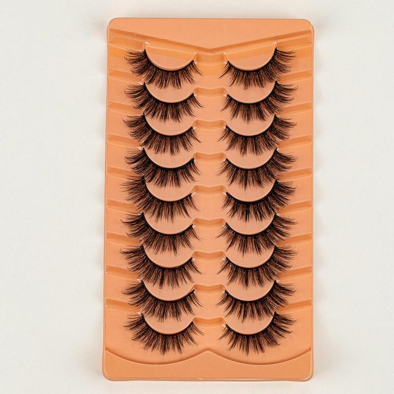 Natural False Eyelashes, 9 Pairs Wispy Cat Eye Faux Strip Lashes, Volumized False Eyelashes for Women and Girls Eye Makeup Enhancement High Quality Eyelashes #TOP PICKS