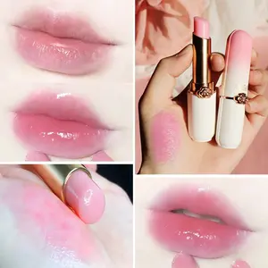 Color-Changing Lip Balm Jelly Lipstick, Moisturizing Waterproof Temperature-Sensitive Lipstick, Long-Lasting Radiant Finish