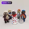 5-Piece Christmas Decoration Set, Organic Art Doll Statues, Resin Beaver Maputte Band Miniature Figurines, Home Decor Gifts, Home Decor Ornaments, Decorative Ornament, Festive Decorations #GLOBAL PICKS