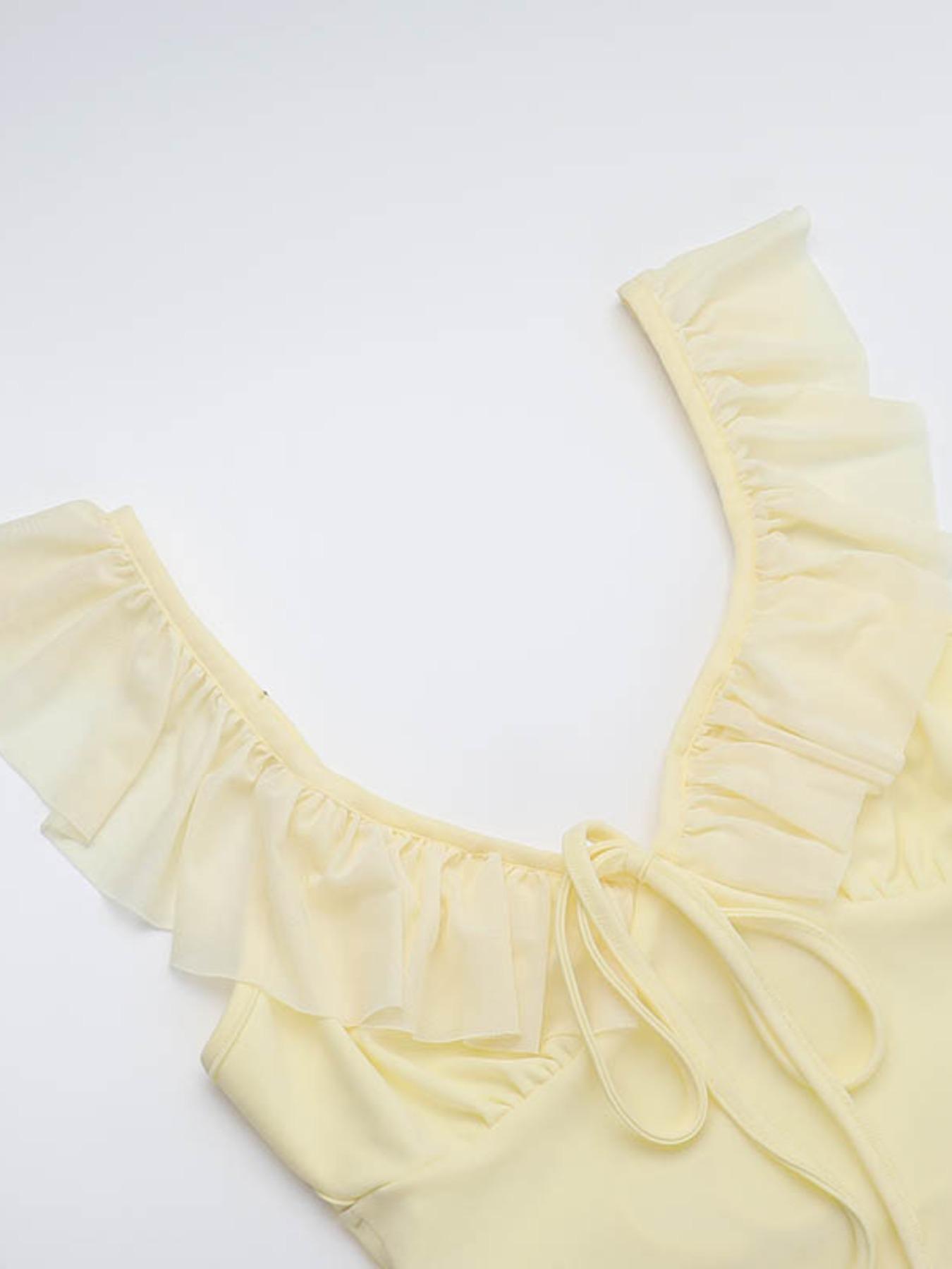 Wowdark Plain Slim-Fitting Backless Dress, Elastic Waistband Design, Sexy Style, Perfect for School & Casual Wear