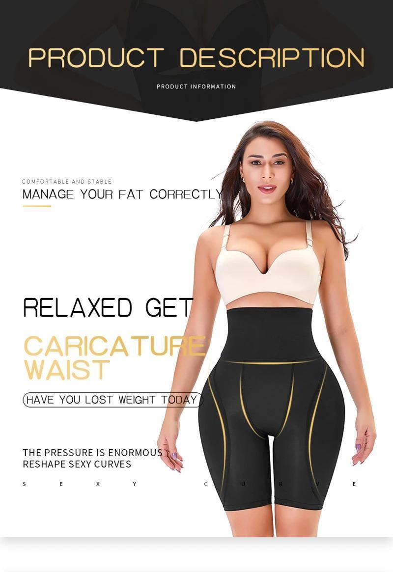 Women Padded Seamless Butt Lifter Panties Boy Shorts High Waist Underbriefs Sexy Buttocks Corset Tummy Cotrol Booty Lift