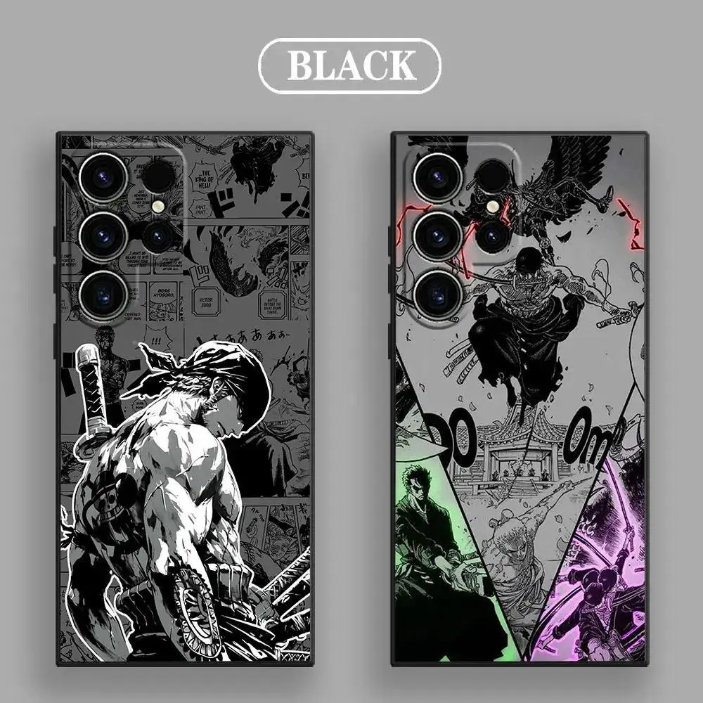 Anime Zoro Manga Phone Case for Samsung Galaxy S25 S24 S23 S26 S21 FE S22 Ultra for Iphone 17 16 15 14 13 12 11 17Air Plus Pro Promax Soft Silicon Cover