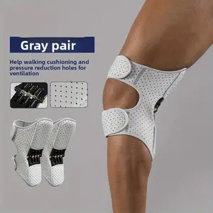 2 Pieces Knee Support Set for Spring, Dual-Axis Joint Support System, Non-Slip Straps, Ideal for Osteoarthritis, Squats, Running, Yoga