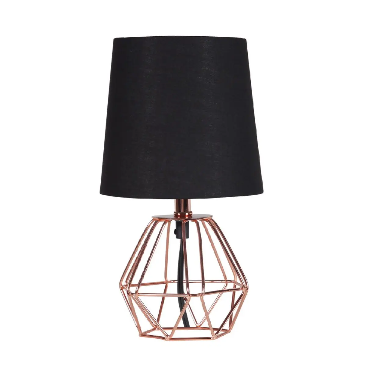 11.25" Copper Metal Table Lamp "Wesley Geometric", Copper