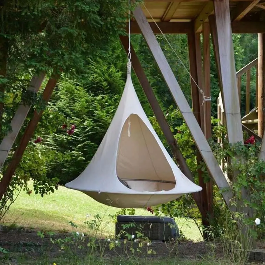 Indoor Hammock, Garden Hammock, Oxford Fabric, High-Strength Steel Pole, Butterfly Hammock, Ufo Outdoor Camping Hammock, Round Party Hammock, 100cm Diameter