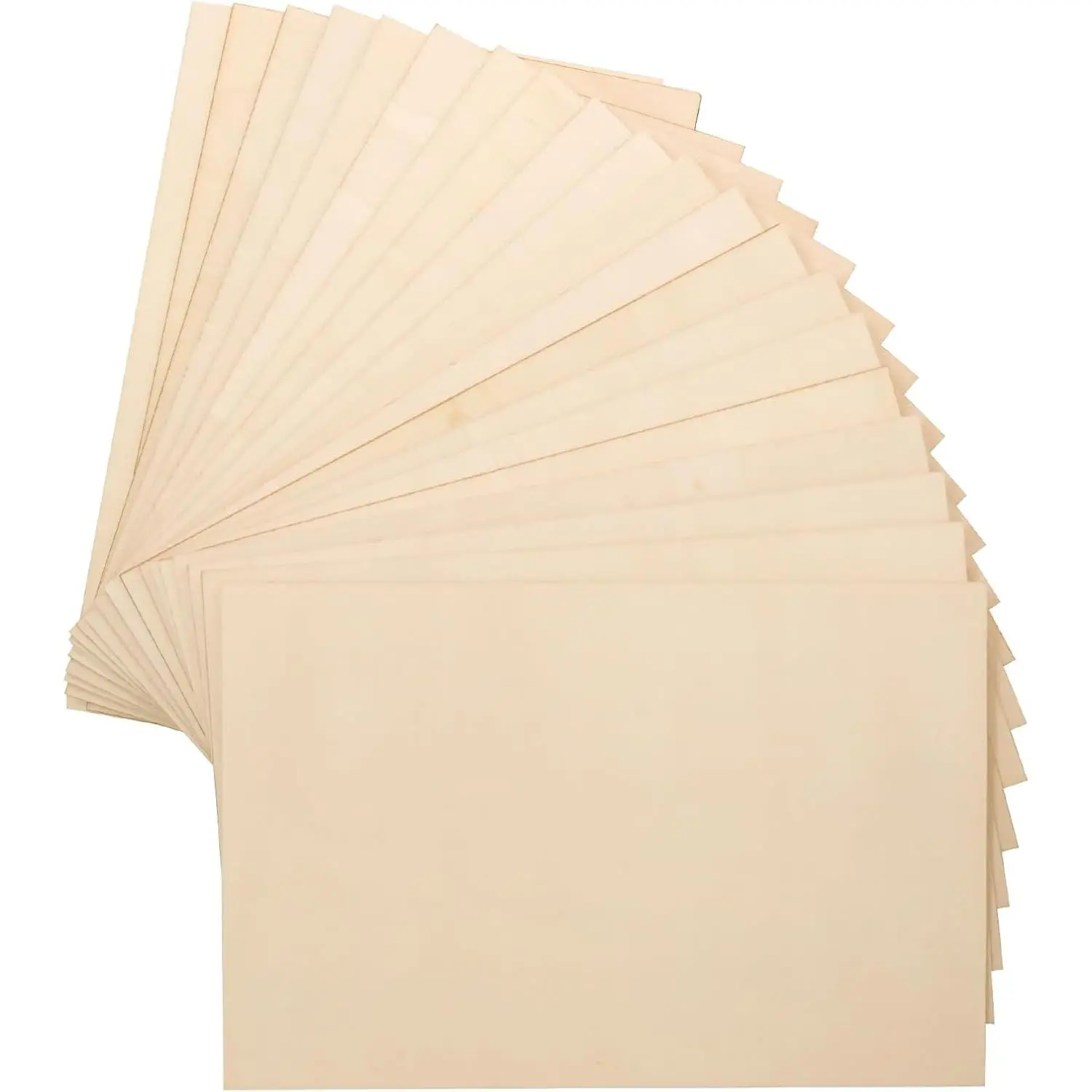 20 Pack Thin Wood Plywood Sheets for Arts and Crafts (150x100x2mm)
