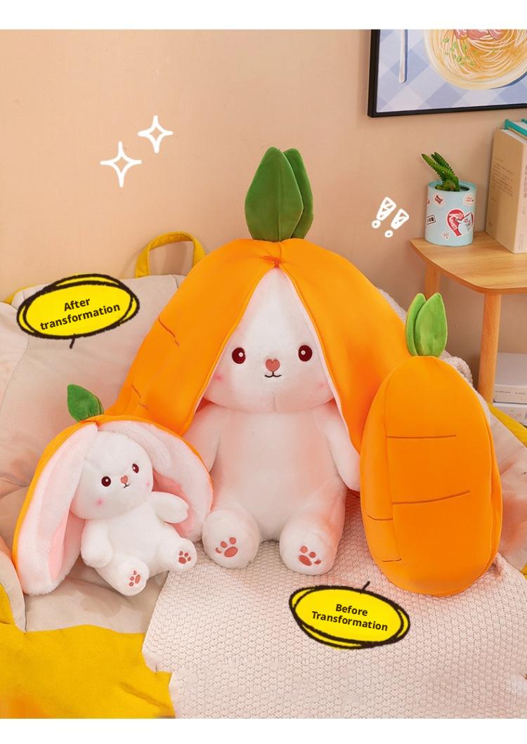 Strawberry Bunny Plush Toy Soft Kawaii Perfect for Cuddling Gifting or Decorating Your Bed Shelf Ultra Soft Fabric - Stuffed Animal Cute Strawberry Bunny Plush Toy Soft Kawaii Stuffed Animal Gift for Kids Girls Hug Pillow Bed comfort  gifts squish  mail A