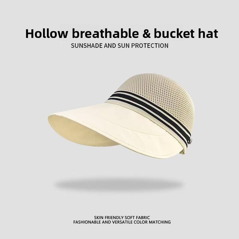 Outdoor sports cap, outdoor sun protection cap, women's fisherman hat, hollowed-out breathable UV protection, baseball cap, sunshade cap, sun hat