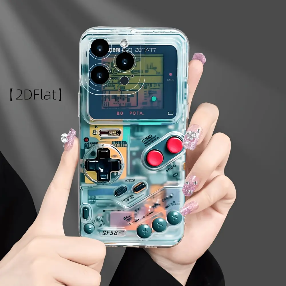 Creative Game Console Print TPU Mobile Phone Case Accessories - Multi-Model Fit for iPhone 16,15,14,13,12,11 Series, Simple Elegant, Unique Eye-Catching Design