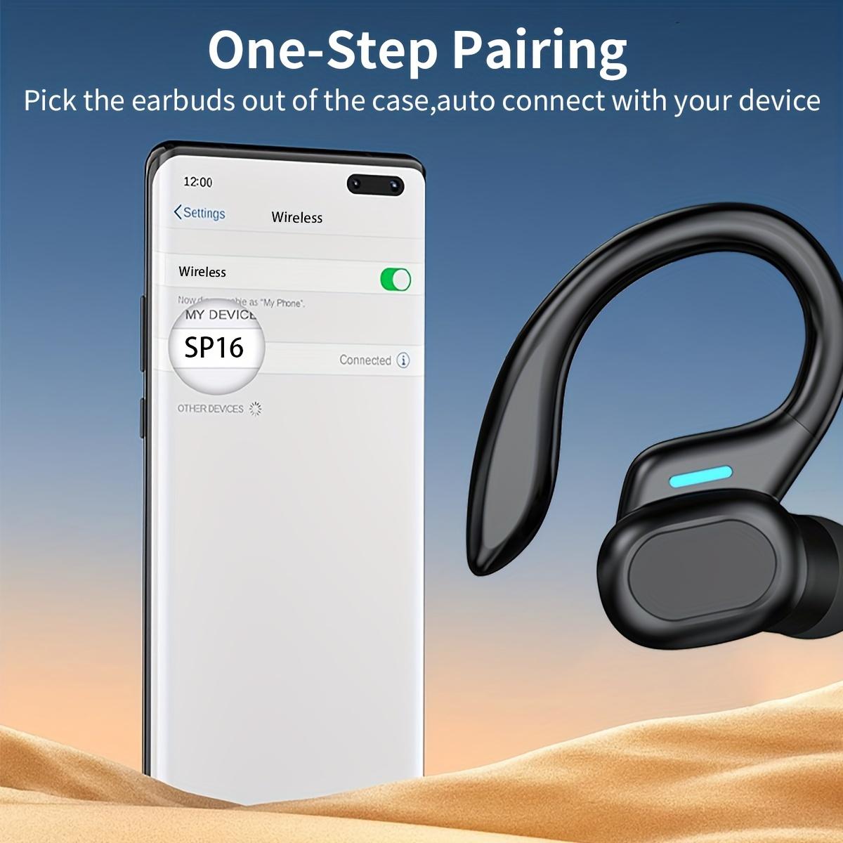 PAVUN Wireless Bluetooth 5.3 In-Ear Earbuds with HD Microphone LED Screen Charging Box Automatic Pairing Long Battery Life for Sports Cycling Driving Daily Use Comfortable Fit