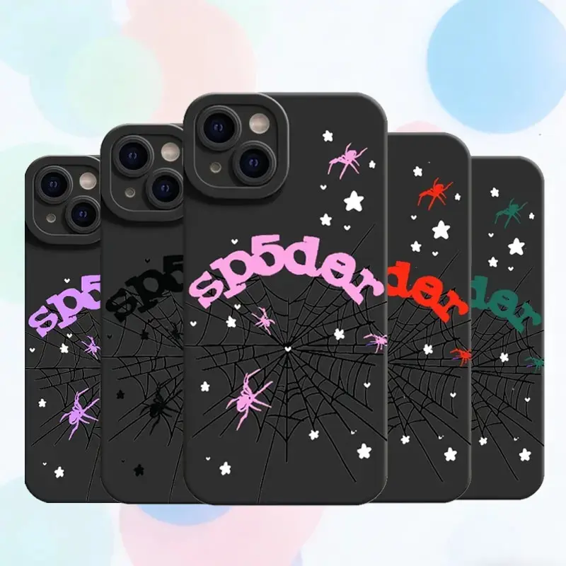 Dark Spider Web Design Black TPU Smartphone Casing & Cover for iPhone 11 12 13 14 Plus 15 16 E 17 18  Pro Max Air, Samsung S21 S22 S23 S24 S25 S26 Ultra Plus, Soft Full-Body Anti-Drop Protection Cellphone Device Accessory, Unique Creative Gift
