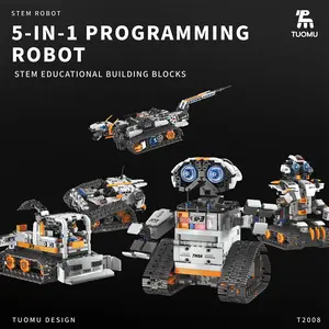 5-In-1 Smart Robot Building Kit for Kids 6-12, Stem Coding Robot Toy with APP & Remote Control, Educational Gift, 688 Pcs