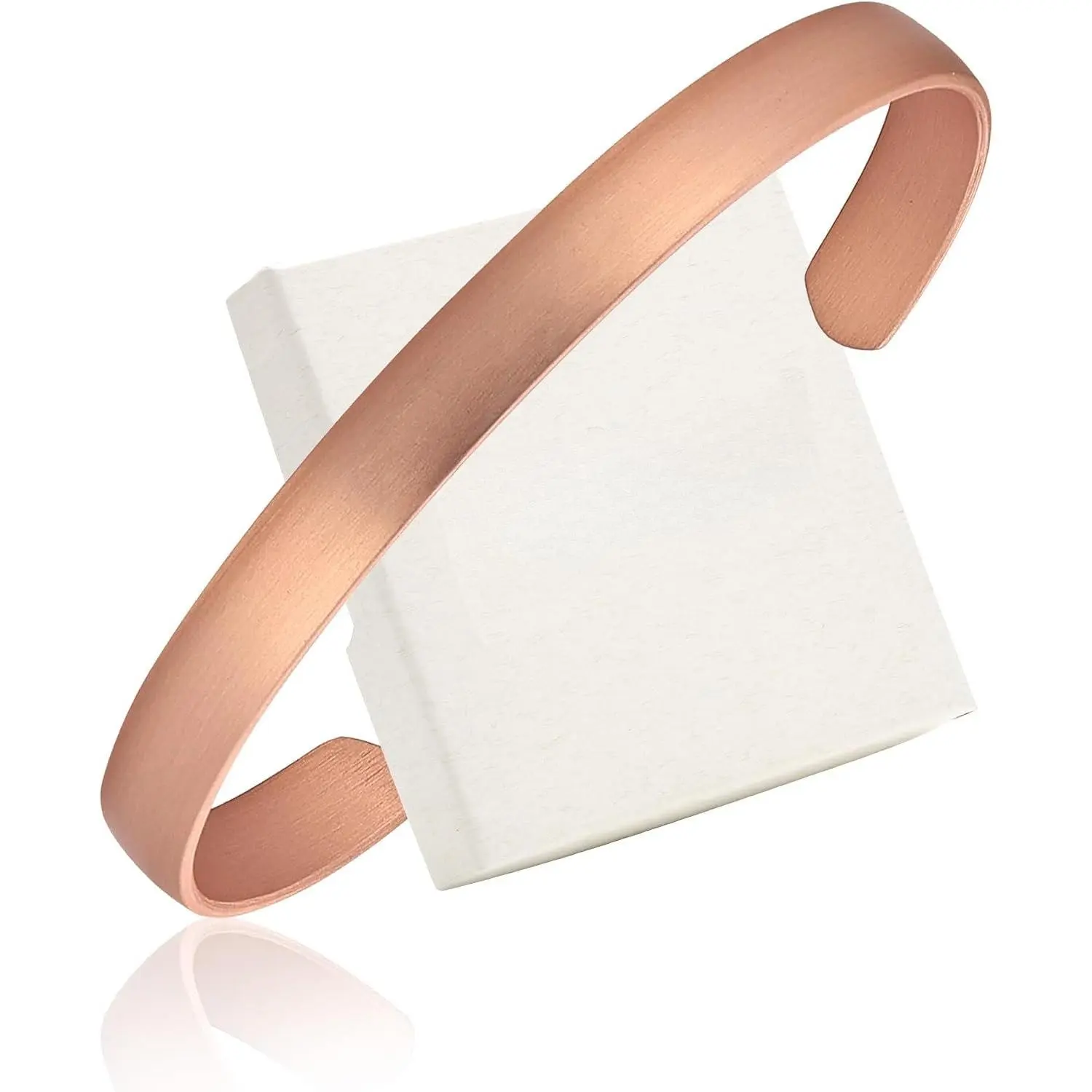 Unisex Pure Copper Bracelet and Ring Set - Solid, Uncoated Hammered Tibetan Cuff Bangle, Modern Fashion Costume Jewelry Accessory for Men & Women