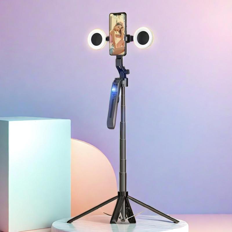 360° Rotatable Auto Face Tracking Phone Holder, Selfie Stick with Remote Control, Smart Shooting Phone Holder for Video Vlog Live Camera Stabilizer