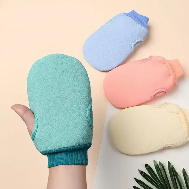 Double Sided Exfoliating Shower Glove 1Pcs Foam Body Massage Mitt SPA Skin Deep Cleansing Scrub Bath Gloves﻿