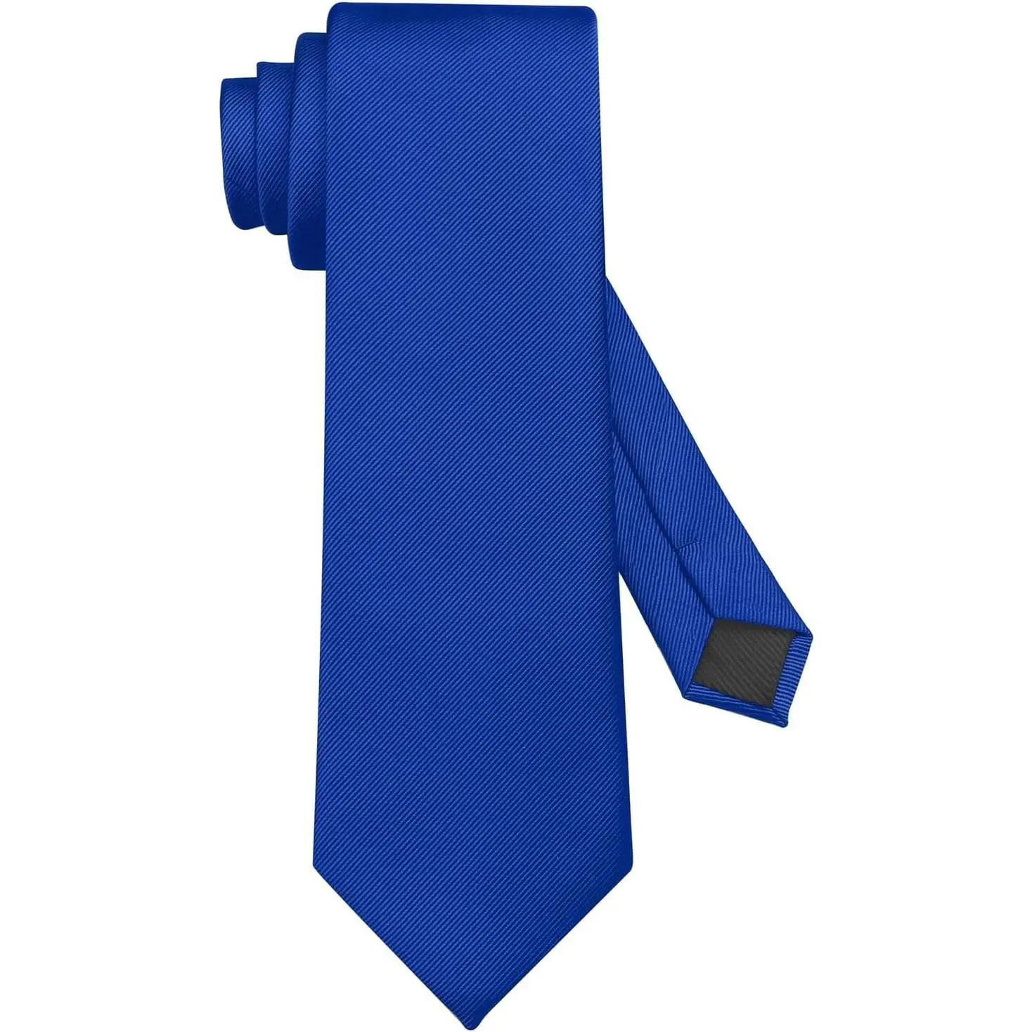 Men's Classic Solid Color Formal Single Tie, 3.15" (8cm) Repro-Free All-Seasons Black Necktie