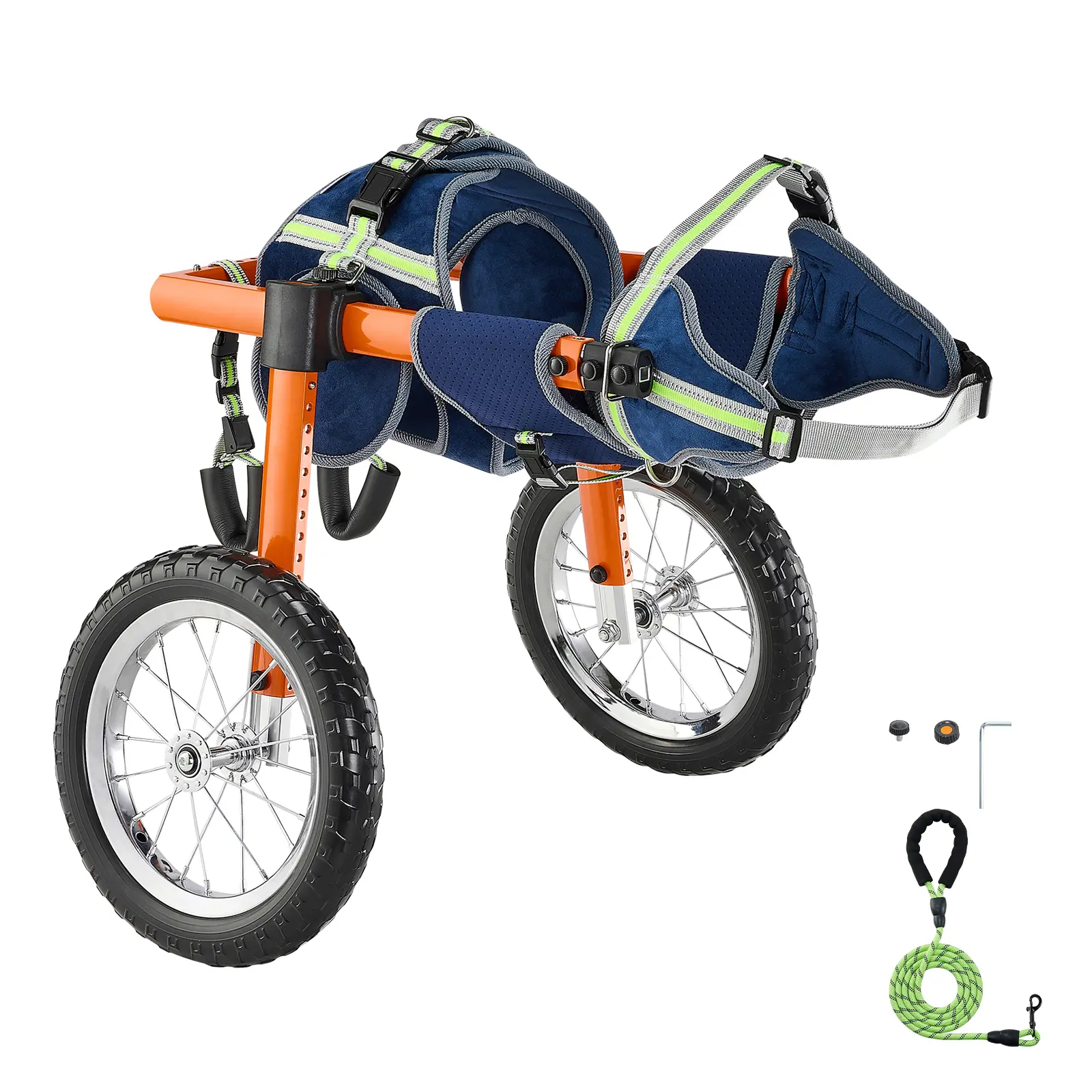 Dog Wheelchair for Back Legs, Lightweight 2 Wheels Pet Wheelchair, Height, Width & Length Adjustable, Dog Cart with Shock-Absorbing Wheels, for Injured, Disabled Dogs 48-88 lbs, Large