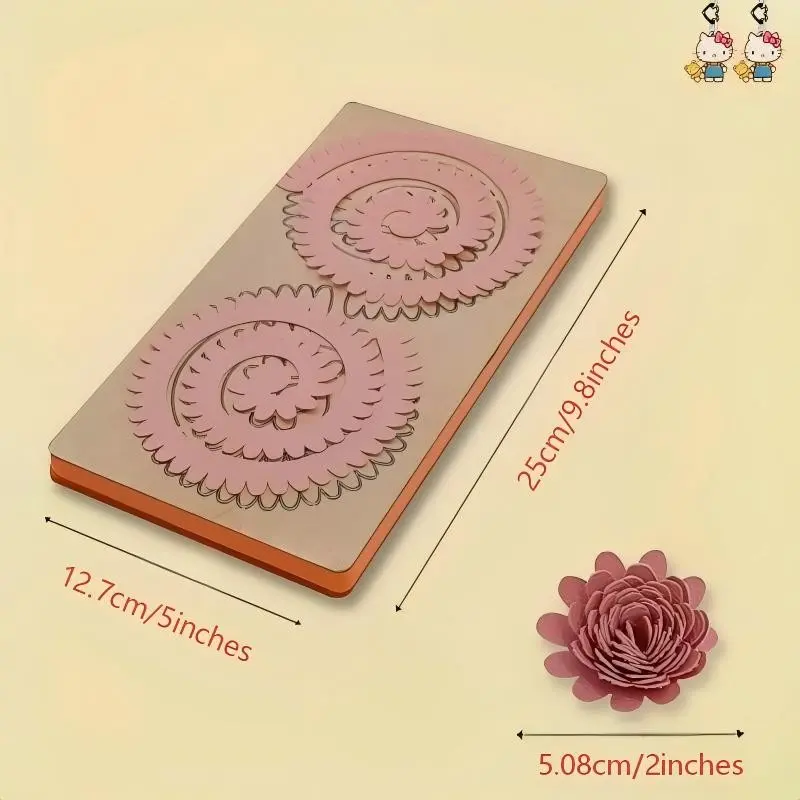 5-Inch Flower Wooden Cutting Die Mold, Compatible with Most Cutters, Ideal for Crafting and DIY Projects, Durable and Versatile Tool