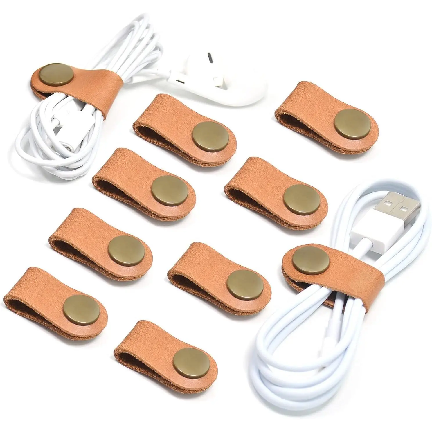 Cord Organizer,Cord Keeper, Organizer USB Holder, Management, Straps,Earbud case,wrap Headset Winder,Phone Earphone Clips Ties Stocking Stuffers for Women Men Gifts 10